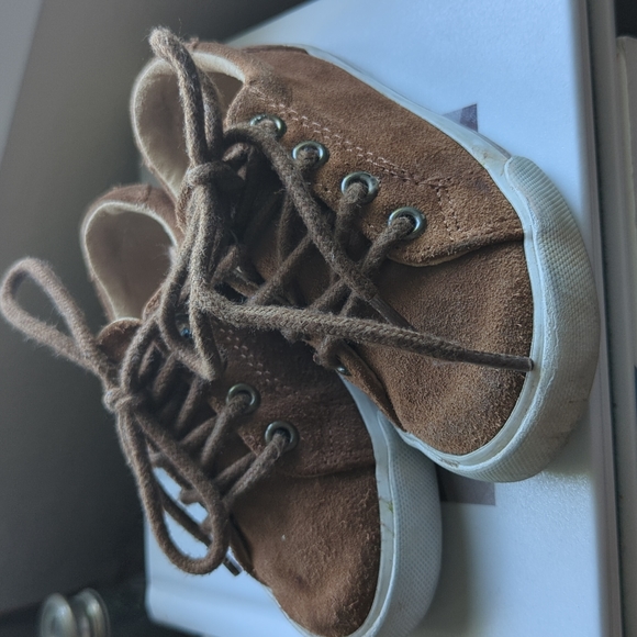 Janie and Jack Brown Suede Sneakers - Picture 2 of 6